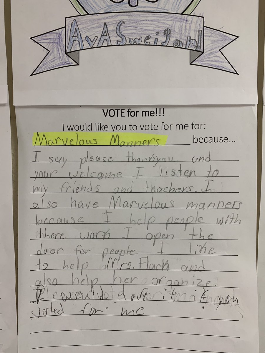 cb_flack_attack's tweet photo. Learning all about voting, elections, and campaigning for the win!! #electiondayistuesday #marvelousmanners #greatestfriend #mostlikelytobepresident https://t.co/OEm38JXihK
