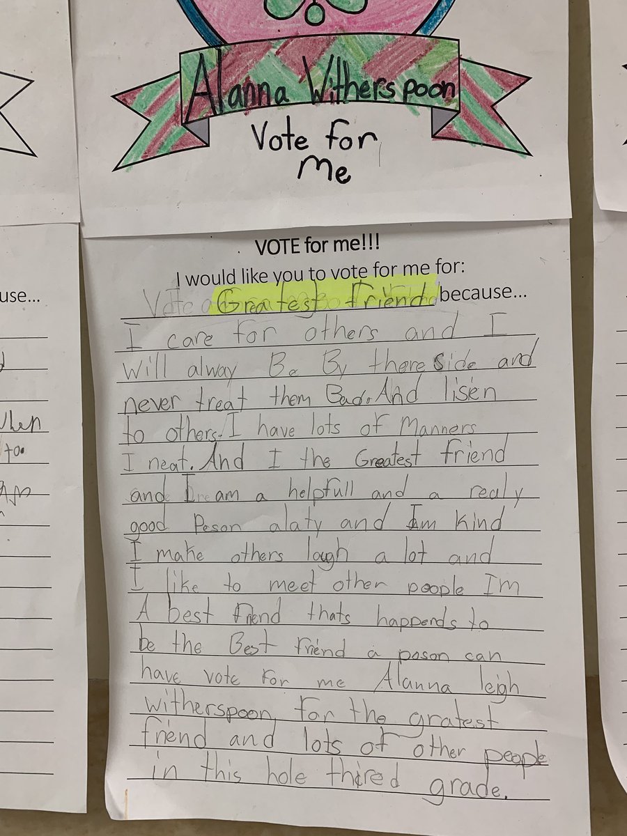 cb_flack_attack's tweet photo. Learning all about voting, elections, and campaigning for the win!! #electiondayistuesday #marvelousmanners #greatestfriend #mostlikelytobepresident https://t.co/T2ZOootSlV