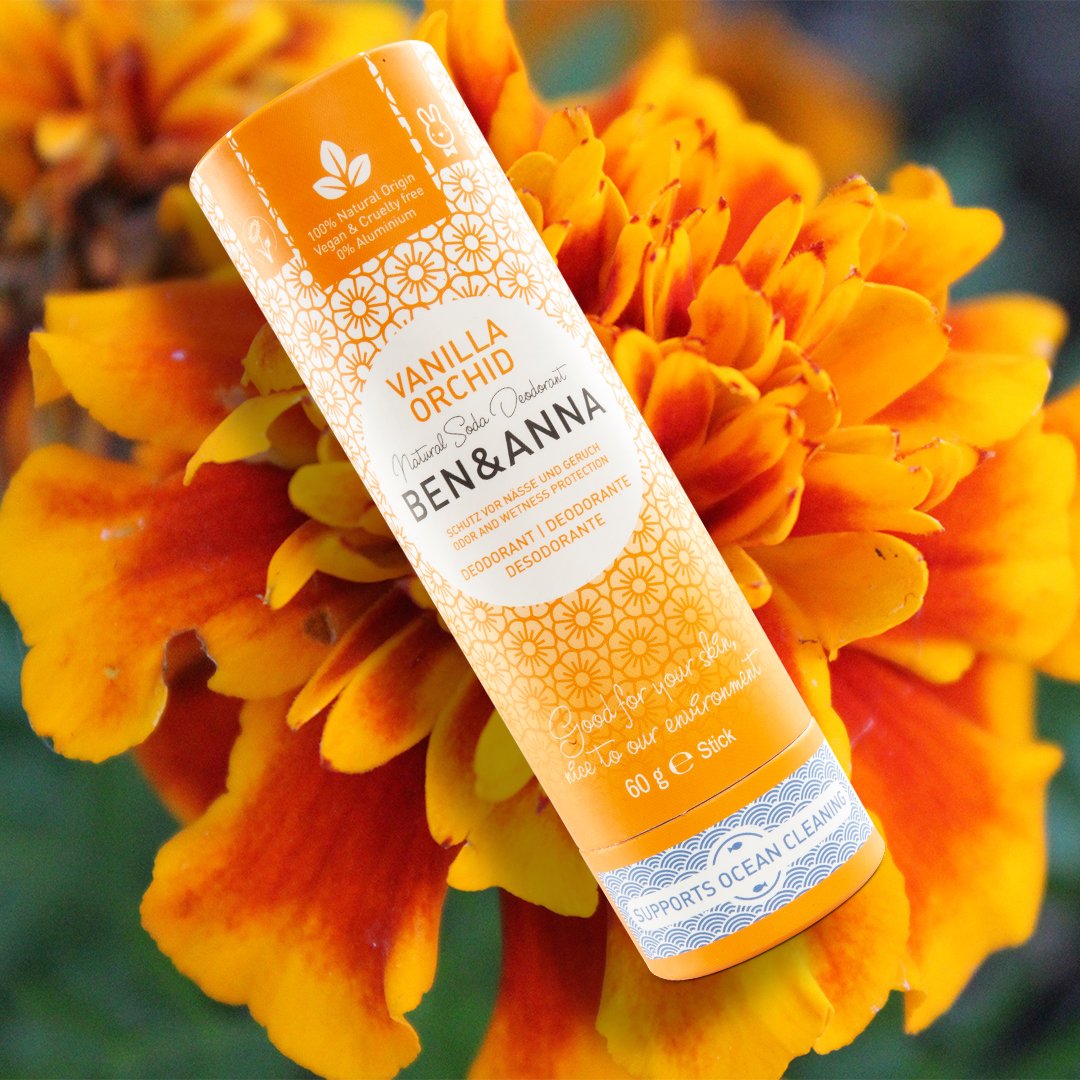 BenAndAnnaUK's tweet photo. Who doesn't love the warm smell of vanilla!😊 Did you know that our Vanilla Orchid deodorant has added marigold - this has a natural soothing effect! Great for sensitive skin! 🌿👫🌷🌱
#sensitive #benandanna #naturaldeodorant https://t.co/SEYgmhOmrV