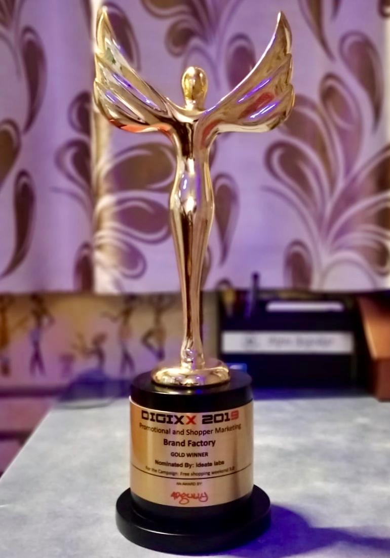 TheIdeateLab's tweet photo. Congratulations, Team Brand Factory for bringing home the Gold for Best Promotional / Shopper Marketing at DIGIXX 2019!

#Digixx2019 #IdeateLabs #digitalmarketing #Brandfactory #wegotgold https://t.co/JqBBh1XVdI