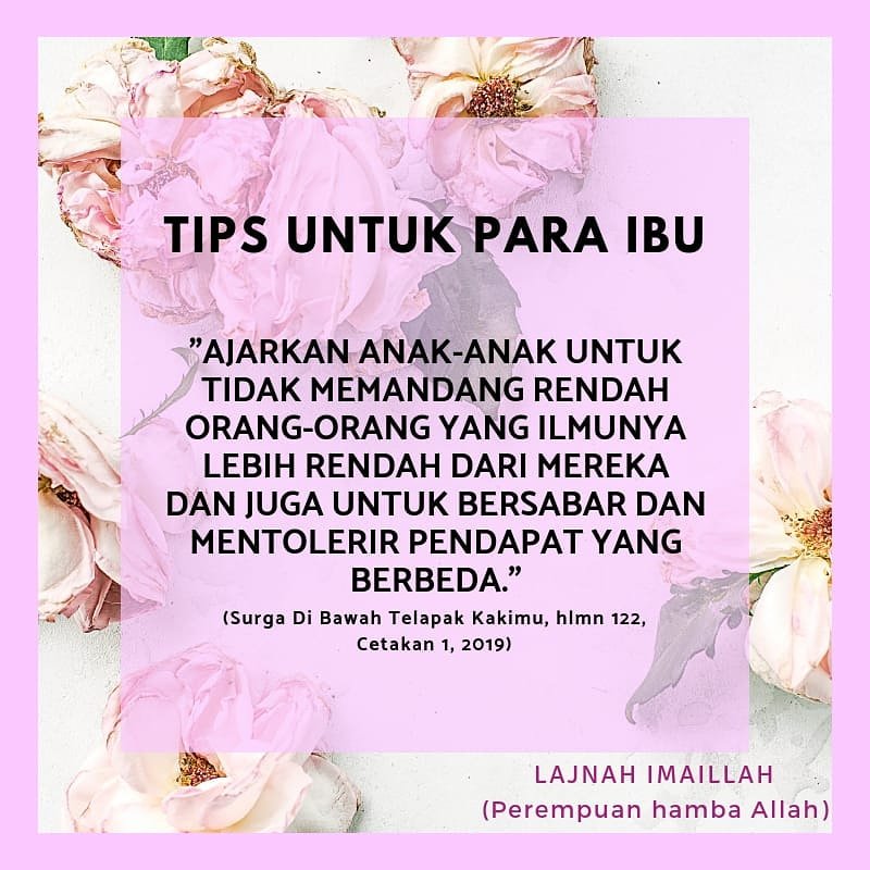 LajnahIndonesia's tweet photo. Tips Untuk Para Ibu
#muslimah #wanitamuslimah #perempuansholehah #ibu #ibuanak #ibuislami #parenting #wanitaislam #tipsibu https://t.co/WSEp5athb6