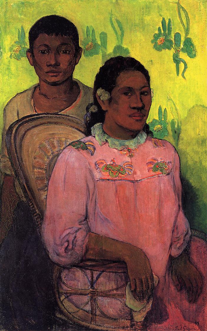 artistgauguin's tweet photo. Tahitian woman and boy, 1899 #cloisonnism #paulgauguin https://t.co/jOMQdBfWVT