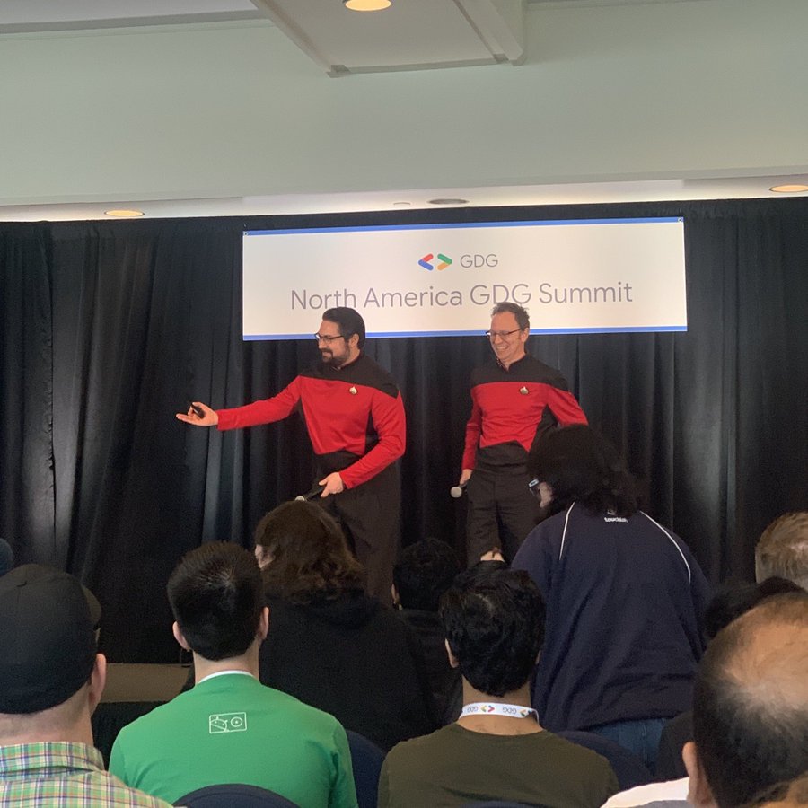 _KylePaul's tweet photo. Was told by many I made a pretty good Will Riker ... what do you think @jonathansfrakes &amp; @SirPatStew ? 😁 #NAGDGSummit19 #gdg #wwcpd #makeitso https://t.co/Um1NoWHcta