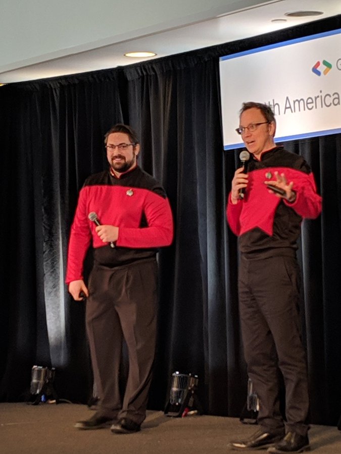 _KylePaul's tweet photo. Was told by many I made a pretty good Will Riker ... what do you think @jonathansfrakes &amp; @SirPatStew ? 😁 #NAGDGSummit19 #gdg #wwcpd #makeitso https://t.co/Um1NoWHcta