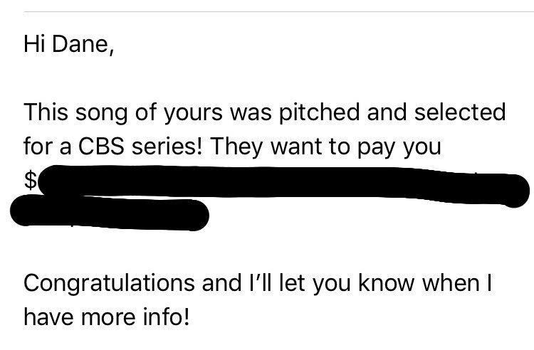 One of my songs was selected to be used for a CBS (american tv station) series...

uhm.. uhhh.. wow..

Lord, this has got to be You.
