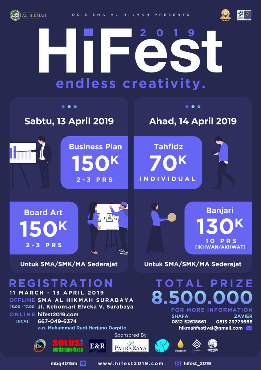Kuy jangan lewatkan acara super kece dari SMA Al-Hikmah 13-14 April 2019! 😉👍