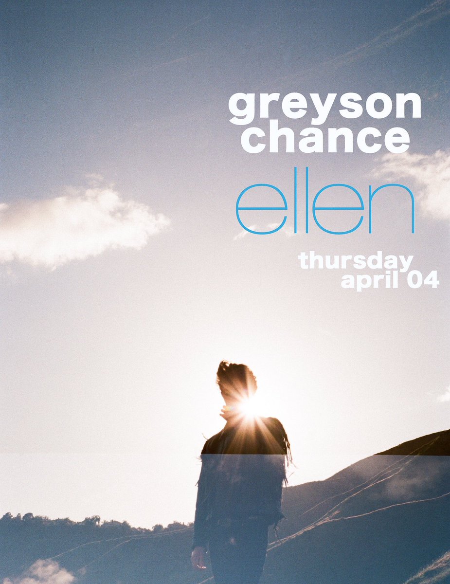 dgreysonchance's tweet photo. returning back to my roots next week where it all started ((‘: 
tune-in thursday, april 04 to @TheEllenShow https://t.co/hClNFlHoCW