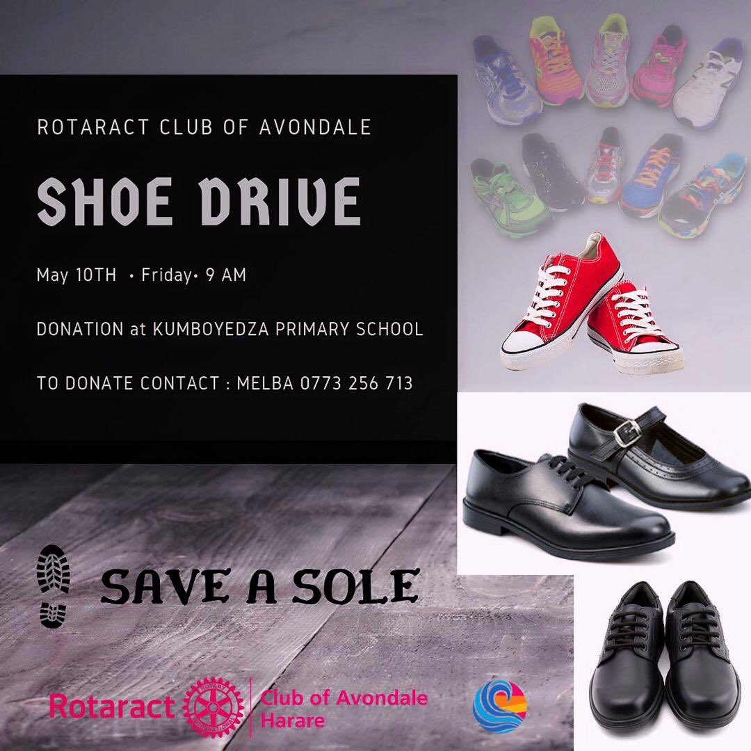 RotClubAvondale's tweet photo. Save a sole 👞 👟 project , you can donate new and your pre-loved school shoes . Make a difference today 😊, get in touch on how you can donate #shoedrive #betheinspiration #rotaract https://t.co/og7h35bhdE