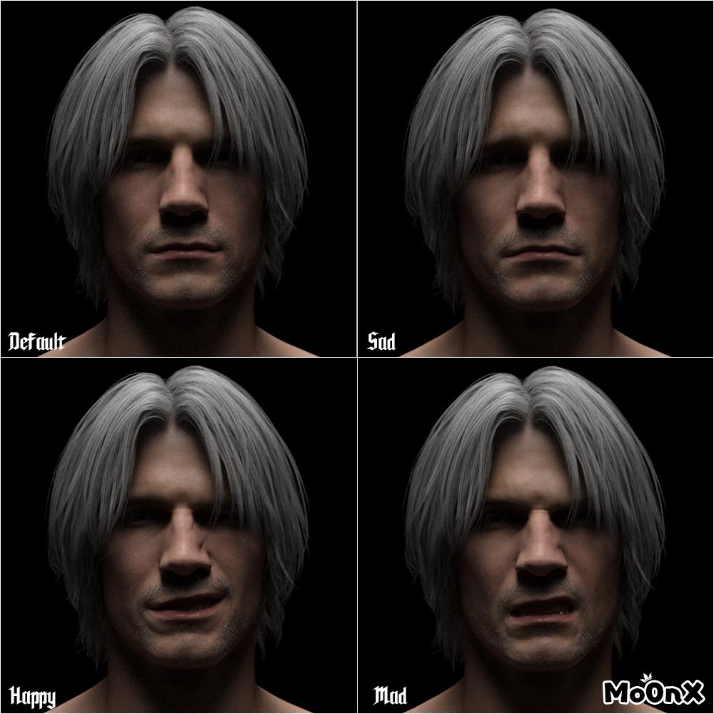 Mo0nX🔞 on X: Daddy Dante is finally here 😍😘, here is a preview of lewd  model, with some expressions as well. Dante has 2 hair styles throughout  the game, so I did