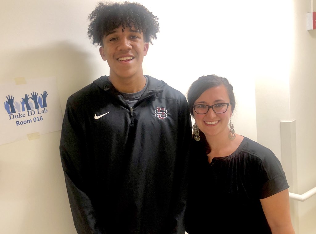 KarsonBaldwin's tweet image. Got to spend time today with someone whose work I’ve admired for awhile... the awesome Dr. @sarahegaither of @DukeU showed my friends and me the #dukeidlab &amp;amp; introduced us to students lucky enough to work there! #multiracialidentity #greatthanks #metmyfamousfriday