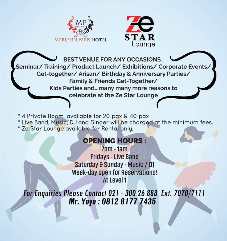 An event should be memorable, that's why you should choose the best venue for that important occasion. Contact us for more info!
#merlynnparkjkt
#merlynnparkhotel
#theluxuriousmerlynnpark
#zestarlounge #venuejkt