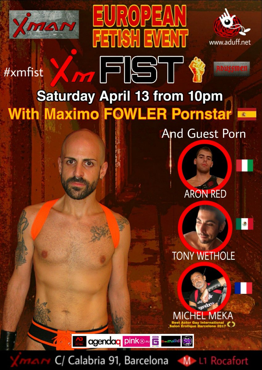 MICHELMEKA1's tweet photo. VERY SOON GR8 OPENING OF THE NEW SEX CLUB FETISH BDSM IN BARCELONA. THIS CLUB WILL BE 100% DEDICATED FOR SLEAZY GUYS. DONT MISS THE EVENT FOLLOWED ON SATURDAY 13 BY THE FIRST #ADUFF "XM FIST" WITH @aduff AND ANIMATED BY #aduffmen @Maximo38424730 and @MICHELMEKA1 https://t.co/a0Q7yXEULZ