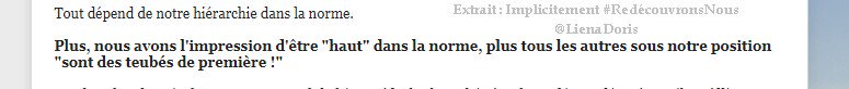 LienaDoris's tweet image. "Plus nous sommes hauts dans la norme (moins nous nous en apercevons...)
Plus, les autres nous paraissent comme des incapables."
#LaNormeNousTue #LaPreuveParLExemple #Implicitement #RoiDuMonde 
#RédécouvronsNous 
(Je dois expliquer le "male Alpha" ? Le mâle alpha c'est "male"...)