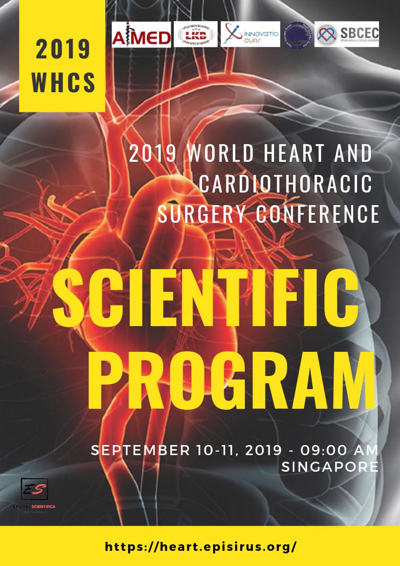 2019 World Heart and Cardiothoracic Surgery Conference
Take a look at the #conference #scientificprogram heart.episirus.org/scientific-pro…
Call for #Abstract | #Register Soon! #2019WHCS #Heartfailure2019 #Heart2019 #PCR  #cvnurses #CVD #cardionews #CardioTwitter