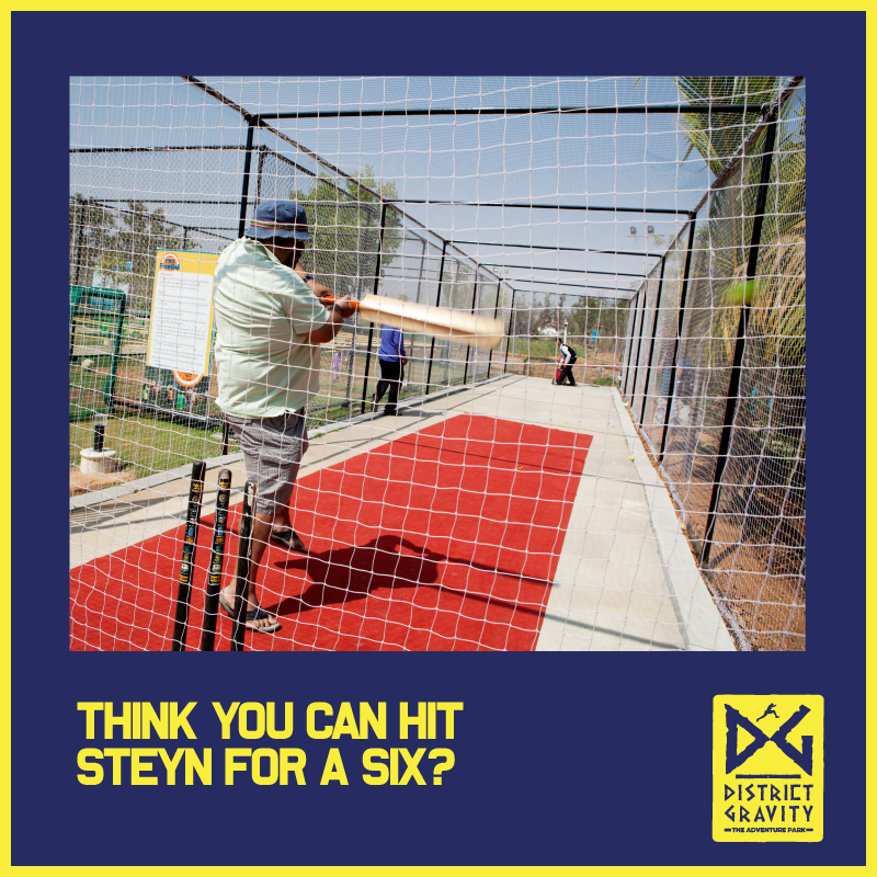 DistrictGravity's tweet photo. Is your cricket fever high up right now with the #IPL on? The bowling machines at District Gravity can adjust speed and line to emulate any fiery pacer you've dreamt of facing. Come play your own IPL match and channel your inner Virat Kohli or Kane Williamson at #DistrictGravity! https://t.co/jXYJNzdKs3
