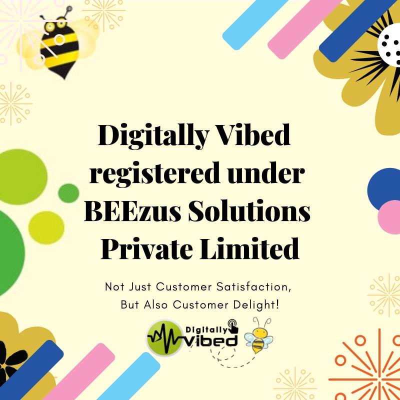 We are happy and proud to say that Digitally Vibed is registered as Beezus Solutions Private Limited!
#BigHope #Registeration #Future #Team #Company #Godigital #Onlinepresence #Development #Branding #Startupjourney #Privatelimited #Happyupdate #Companyupdate #Internetmarketing