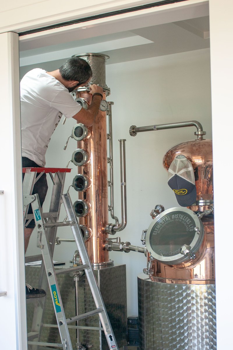 Completing the final installation of our new still Fanni after a small delay due to some "minor" ceiling amends. ⁣
⁣
Looking forward to her first test runs next week.⁣
⁣
#RootsDryGin #NZGin #ElementalDistillers #BoutiqueDistillery #WildOrganicLocal  #DistilledOnEstate