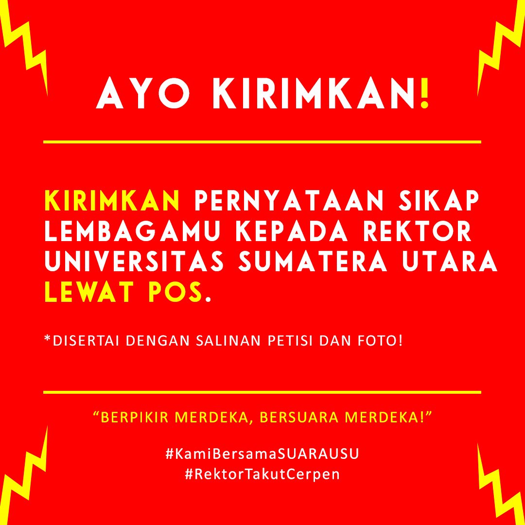 AYO KIRIM!! 
#KamiBersamaSUARAUSU