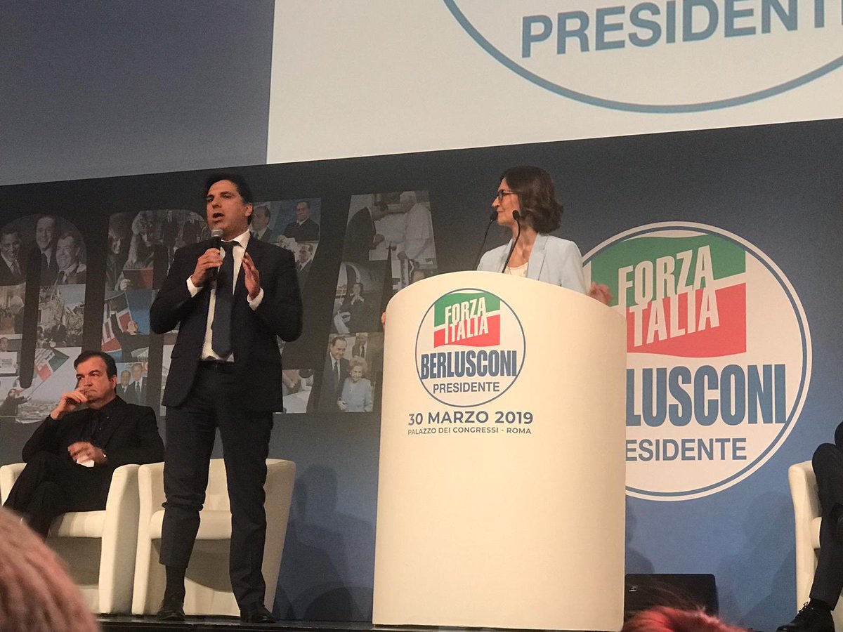 Oggi assemblea nazionale di <a href="/forza_italia/">Forza Italia</a> a #Roma. Grande entusiasmo e partecipazione. Svelato il logo per le prossime #ElezioniEuropee #ForzaItalia #italiasvegliati #30Marzo
