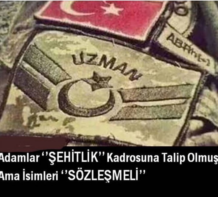 #UzmCvslarKahramandır Şehadet şerbetini içmeye her an hazır bu vatanın Öz Evlatlarının hakkı NOTER SöZLEŞMESİ DEĞİL KADRO' DUR
Kimseden hak istemiyorlar Hakkı olanı istiyorlar biline <a href="/DEMRYUMRUKLUHA1/">DEMİRYUMRUKLUHANEDAN</a> <a href="/uzmancavustr/">Uzman Çavuşlar</a> @UsluogluFahri @KuzeyArasNadal <a href="/UlviYonter/">Dr.İzzet Ulvi YÖNTER</a> <a href="/MhpTbmmGrubu/">MHP TBMM Grubu #MHP</a> <a href="/uzmkadro/">Kadro Haktır</a>