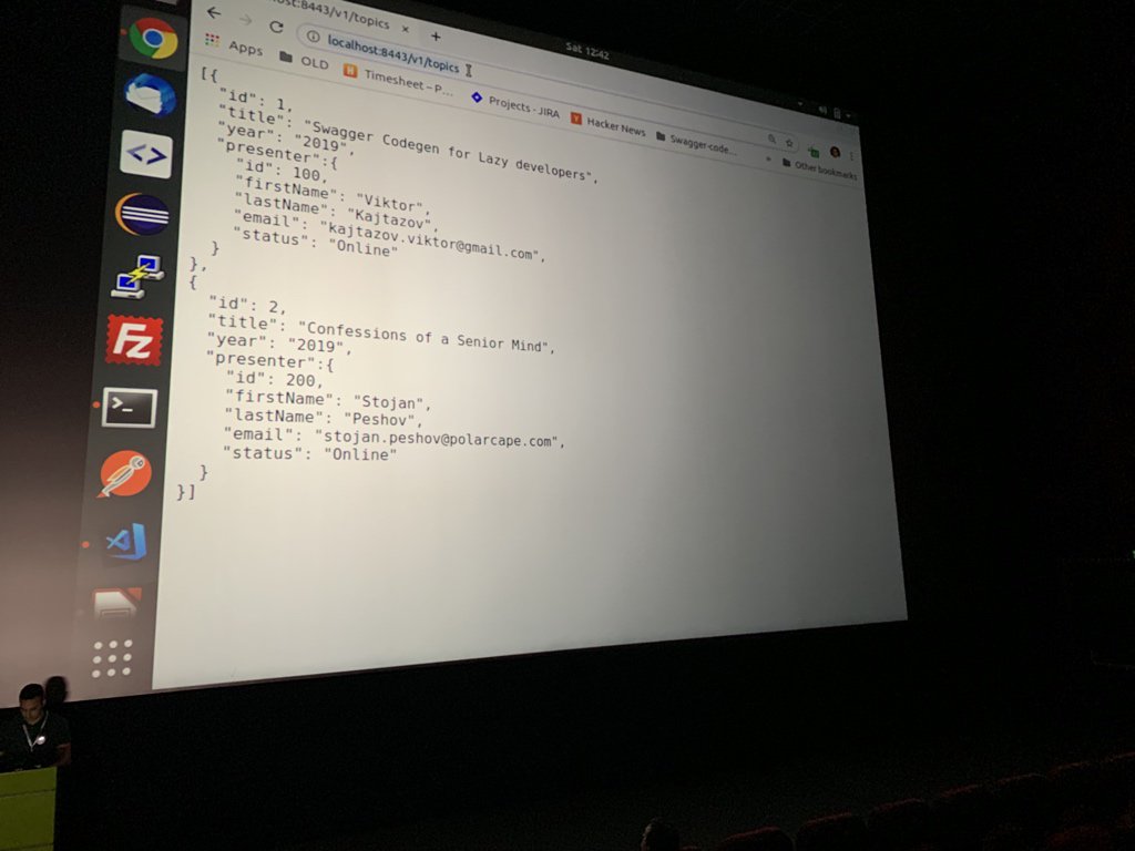 JavaUserGroupMK's tweet image. Codegeneration for the lazy developers #JavaSkop