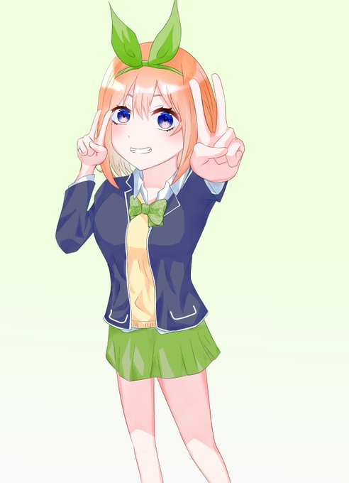 はいくさんがTwitterに投稿した中野四葉(五等分の花嫁)のイラスト。