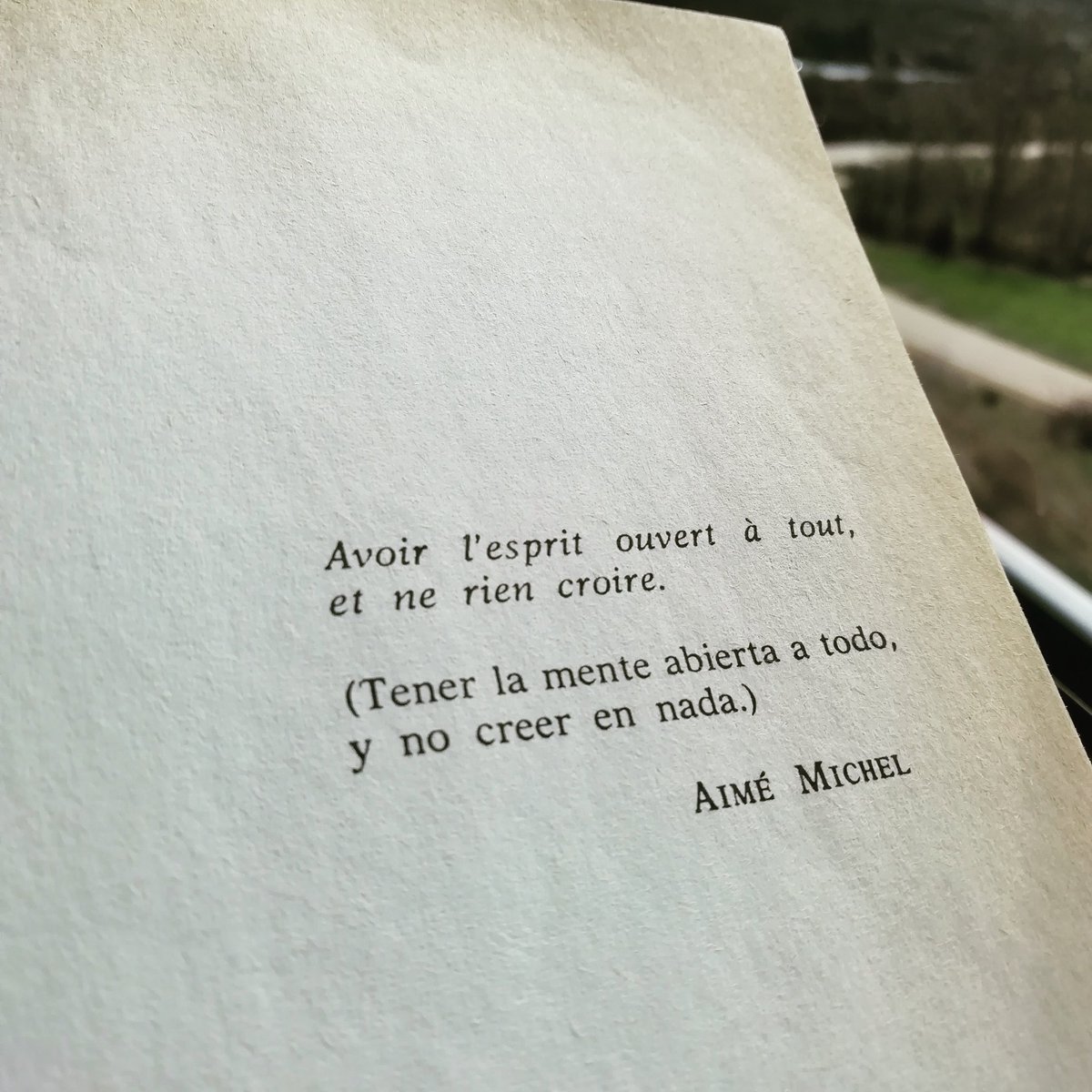 SeanRV's tweet image. "Tener la mente abierta a todo,
y no creer en nada"

—Aimé Michel