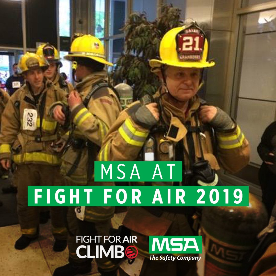 MSAsafety's tweet image. MSA is proud to sponsor the Fight for Air Climb on March 30, 2019 in Pittsburgh to step up for those affected by lung disease.