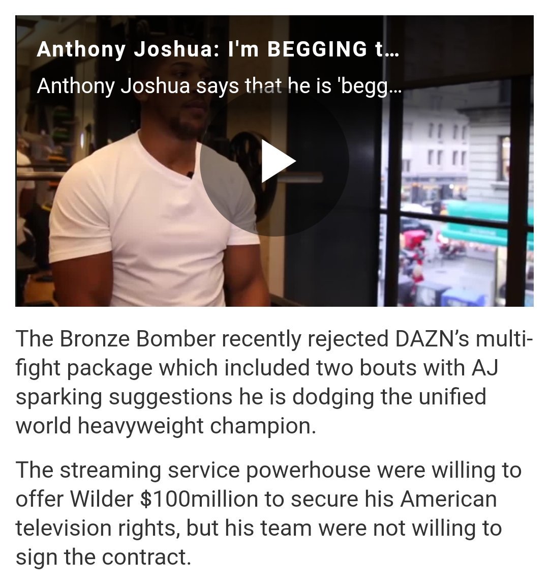 NffcFan3's tweet photo. So everyone saying AJ is duckin Wilder this is proof it's the other way Around! @SkySportsBoxing @MatchroomBoxing @ringmagazine @BoxingForAlI @BoxingKingdom14 https://t.co/a7KuCiHbJ1