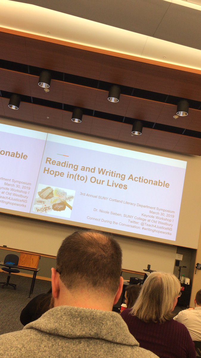 Miss_Nauseef's tweet photo. Literacy Symposium @SUNYCortlandEDU today #teacherlearner https://t.co/GyNxXIwkmr