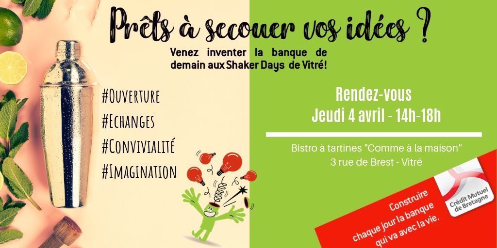 [Tic Tac ⏱] J-5 !
Vous sentez déjà la terre trembler ?! ⚡️Ce sont nos trépignements d’impatience pour nos #ShakerDays ! 🚨Séisme Jeudi 4 avril à #Vitré dès 14h: ondes de bonne humeur prévues!
<a href="/MartinsssKarine/">⭐⭐🏆 K🅰️rine M🅰️RTINS ❤💪</a> <a href="/LDuchateaux/">L🅰️ure Duchateaux</a> <a href="/ErwanR1/">⭐️⭐️🏆 Erw🅰️n C🅰️BILLIC 💪❤️</a> <a href="/Ericdessins/">Éric</a> animateurs <a href="/UtVitre/">UT de VITRE - CMB</a> et <a href="/UTPontlAbbe/">UT de Pont l'🅰️bbé</a>