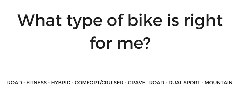 CroftonBikeDoc's tweet photo. What type of bike is right for me? Take a quick survey to get started. Then checkout the #buyersguide to learn more. #bicycle #bike 

https://t.co/pkHaGKD9mh https://t.co/LdrBFnyFRJ