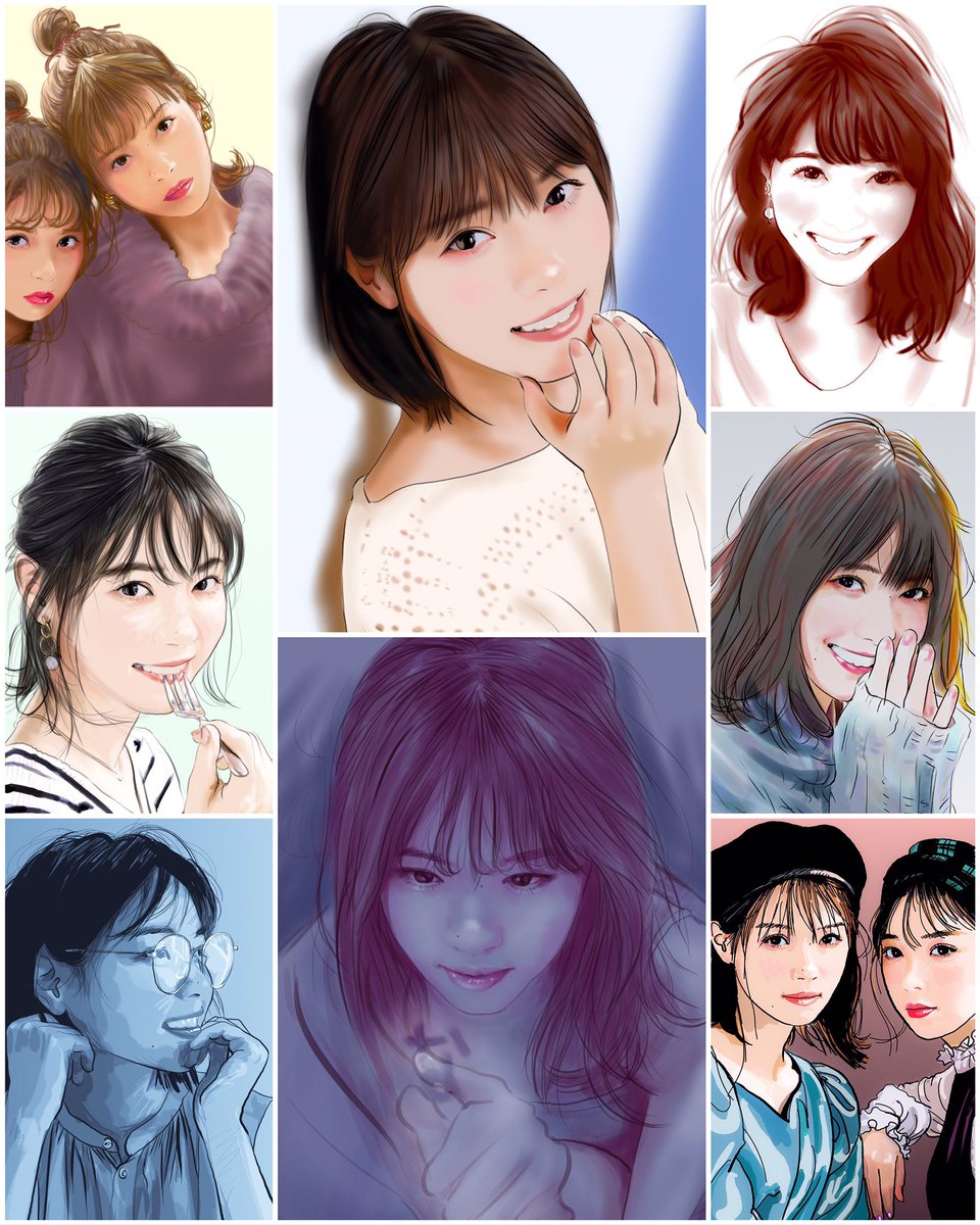 西野七瀬さん まとめ 似顔絵 イラスト イラストレーション アイドル モデル 女優 乃木坂46 西野七瀬 なぁちゃん ななせまる Caricature Illustration Portrait Artwork Drawing Popidol Model Actress Nogizaka46 Nanasenishino 似顔絵 イラスト