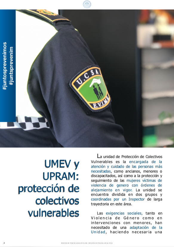 policiaelche's tweet photo. En el artículo del mes de marzo hablamos sobre la creación de la #UPRAM y #UMEV, pertenecientes a la unidad de respuesta a toda aquella situación de vulnerabilidad.
#RevistaPLE
■ https://t.co/DOTNWKZMCl
Ediciones anteriores:
■ https://t.co/y6rO9QKd7Q https://t.co/CkLyr0dFQD