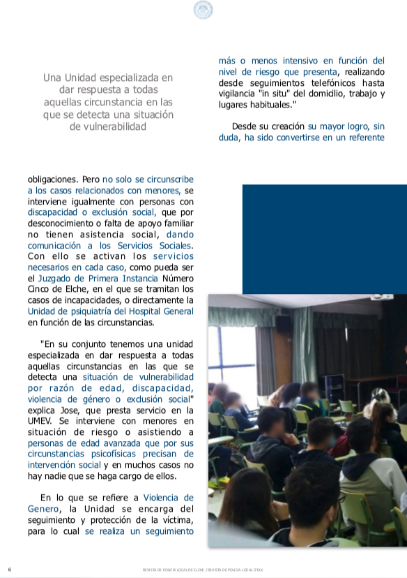 policiaelche's tweet photo. En el artículo del mes de marzo hablamos sobre la creación de la #UPRAM y #UMEV, pertenecientes a la unidad de respuesta a toda aquella situación de vulnerabilidad.
#RevistaPLE
■ https://t.co/DOTNWKZMCl
Ediciones anteriores:
■ https://t.co/y6rO9QKd7Q https://t.co/CkLyr0dFQD