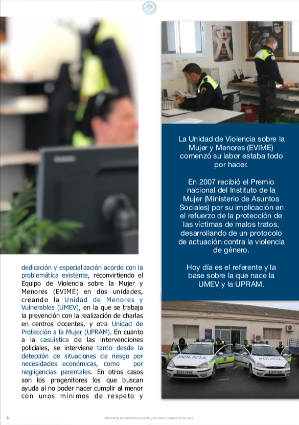 policiaelche's tweet photo. En el artículo del mes de marzo hablamos sobre la creación de la #UPRAM y #UMEV, pertenecientes a la unidad de respuesta a toda aquella situación de vulnerabilidad.
#RevistaPLE
■ https://t.co/DOTNWKZMCl
Ediciones anteriores:
■ https://t.co/y6rO9QKd7Q https://t.co/CkLyr0dFQD