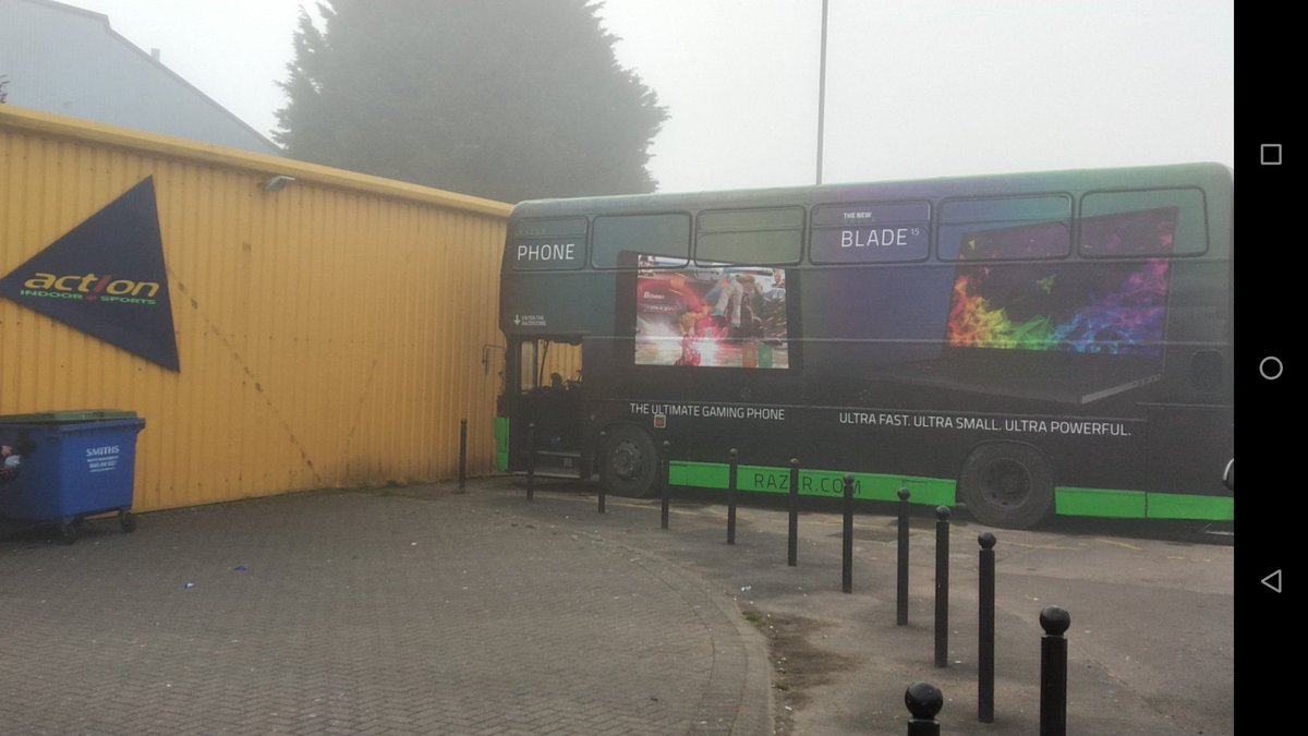 Erebus1197's tweet image. Out of the fog appears the #razerbus

If you are in Bristol, come and say hi. We are at Action Indoors...!