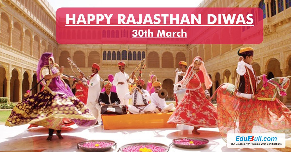 EdubullApp's tweet photo. Happy Rajasthan Day💃😊
✔️Today Rajasthan is praising the 68th Rajasthan Day, on this day 68 years back this dynamic state came into the present as Rajasthan which was known as Rajputana earlier.
#RajasthanDiwas #Incredibleindia #Rajasthani #Rajputana #Edubull https://t.co/swUGbHWWdx