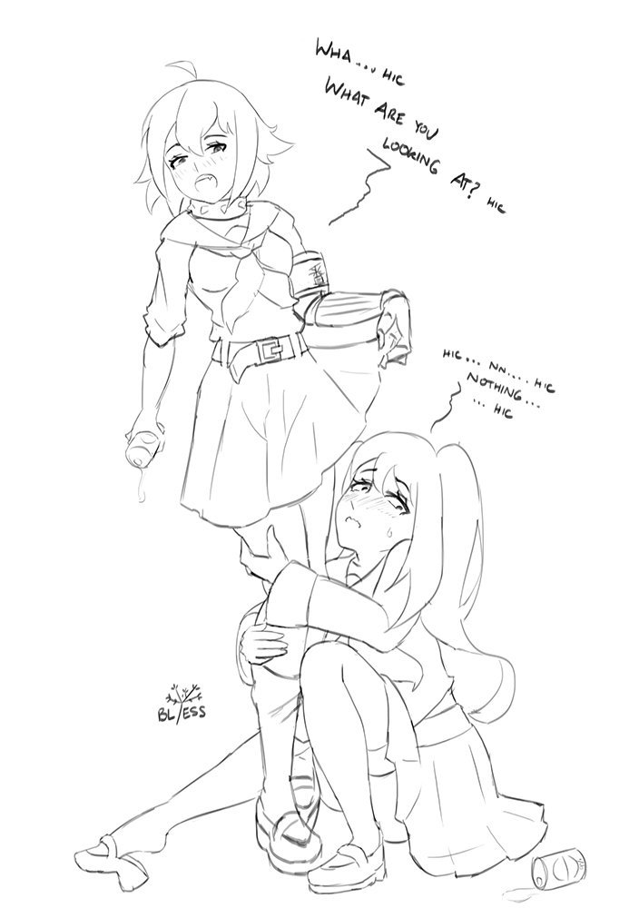 Drink responsibly kids, based off of @dizzymonogatari photo of @Alessandra_saia and @deerpressed 