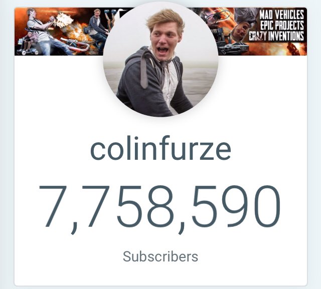 colin_furze's tweet photo. 3/4 of the way to 8mill, only crossed 7mill on the 3rd of jan......crazy. Fireworks will used but not like usual, hoping to make something you’ve been asking for for years. https://t.co/budpv3ixAP #colinfurze #8mill #subscribers #fireworks https://t.co/Q4LgOgRKdF