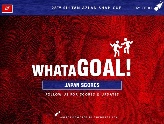thedragflick's tweet photo. 🏆Sultan Azlan Shah Cup 2019 | 5/6th Placing | #JPNvsPOL | #DFLive
Q4 : 57' 😎🤩🎉 Hirotaka Wakuri scores another one more for Japan
It's Japan 5 - Poland 1
Follow us for updates and scores!
#ASC2019 | #SASCUP2019
#SultanAzlanShahCup2019 https://t.co/lMWQdMSKIr