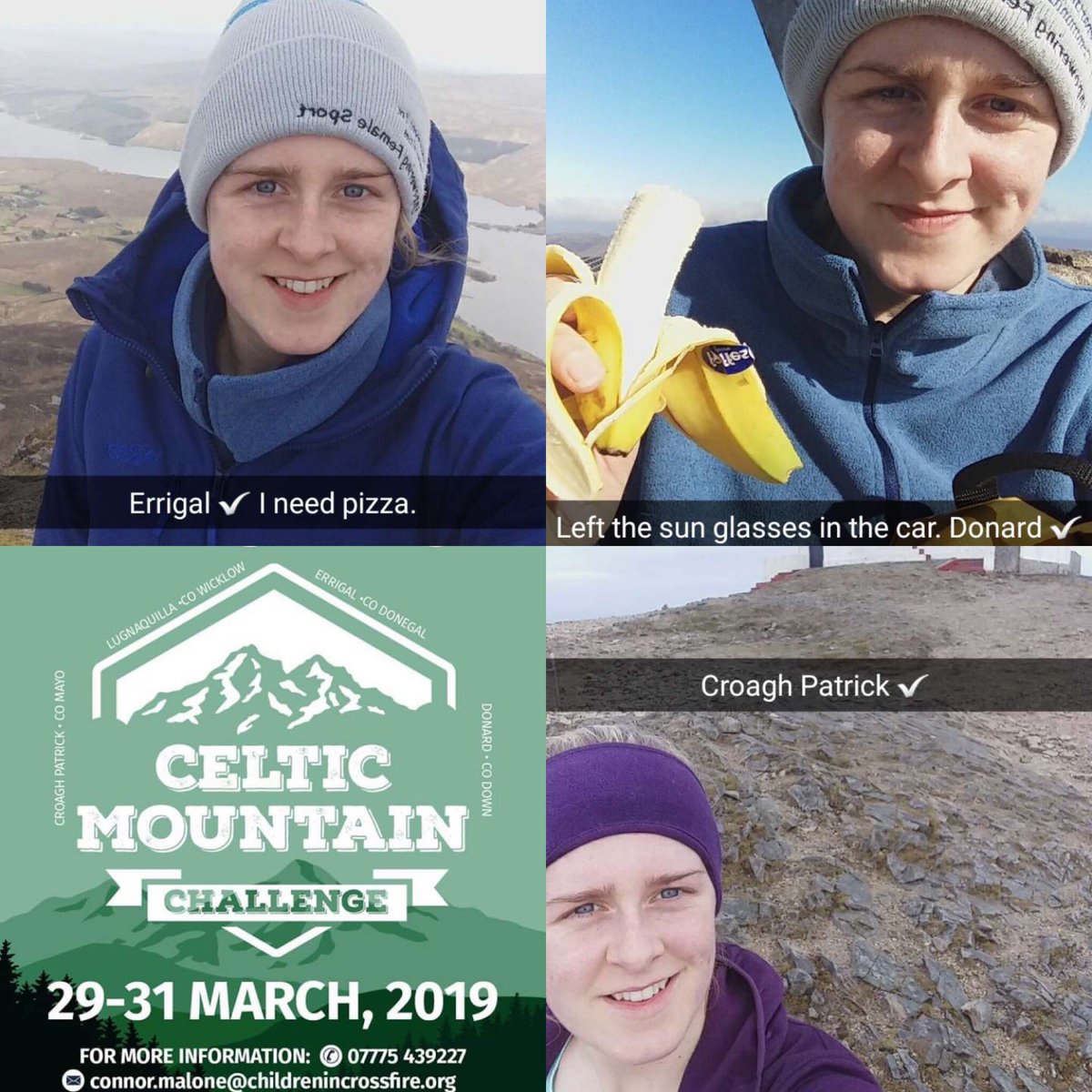 As most of us were in our beds this morning my crazy climber friend @eilis_gaeilge has just finished her third mountain in just over 24hours, one more to go and your finished #KeepHerLit #CelticMountainChallenge #CompeedAtTheReady