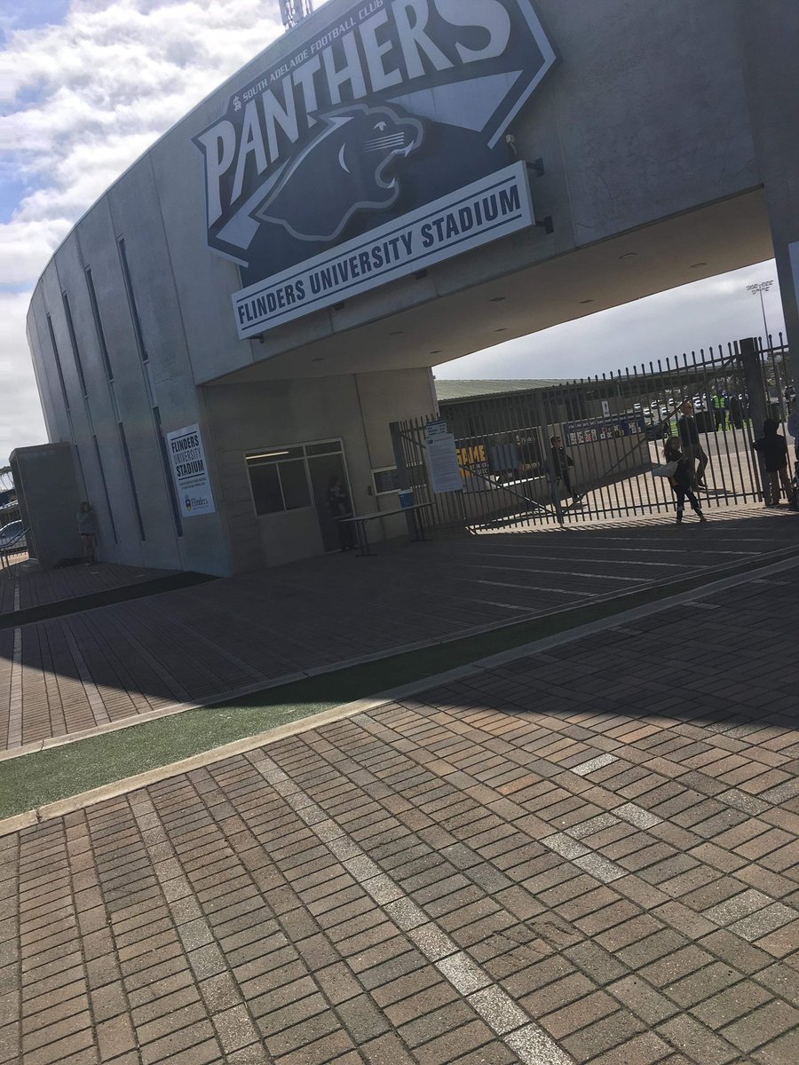 Great wins by <a href="/southadelaidefc/">South Adelaide Football Club</a> today and great to see the new <a href="/Flinders/">Flinders University</a> stadium signage!