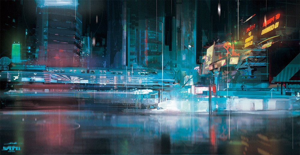 scenery rain no humans building city reflection night  illustration images