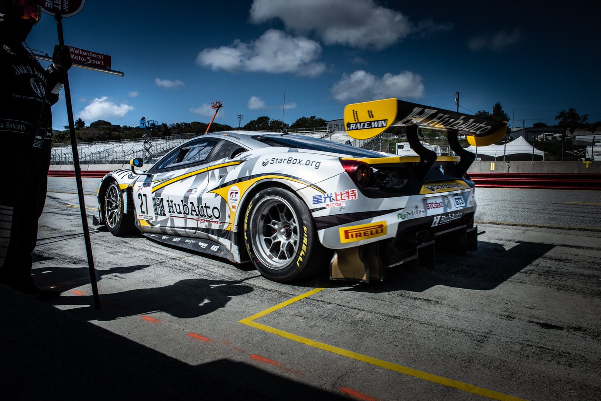 GTendurance_'s tweet photo. Ladies &amp; gents it's #Cal8H #raceday 16:30 CET 📺 https://t.co/D29CPooJb6

We missed #FerrariFriday so here we go with some shots by https://t.co/qhMN67uH0L
2️⃣7️⃣ #HUBauto #racing #Ferrari - @MiguelMolinaM2 @nickfoster13 &amp; #TimSlade - #GoodLuck guys!

#LagunaSECA #GTendurance https://t.co/XayfqnxXvT
