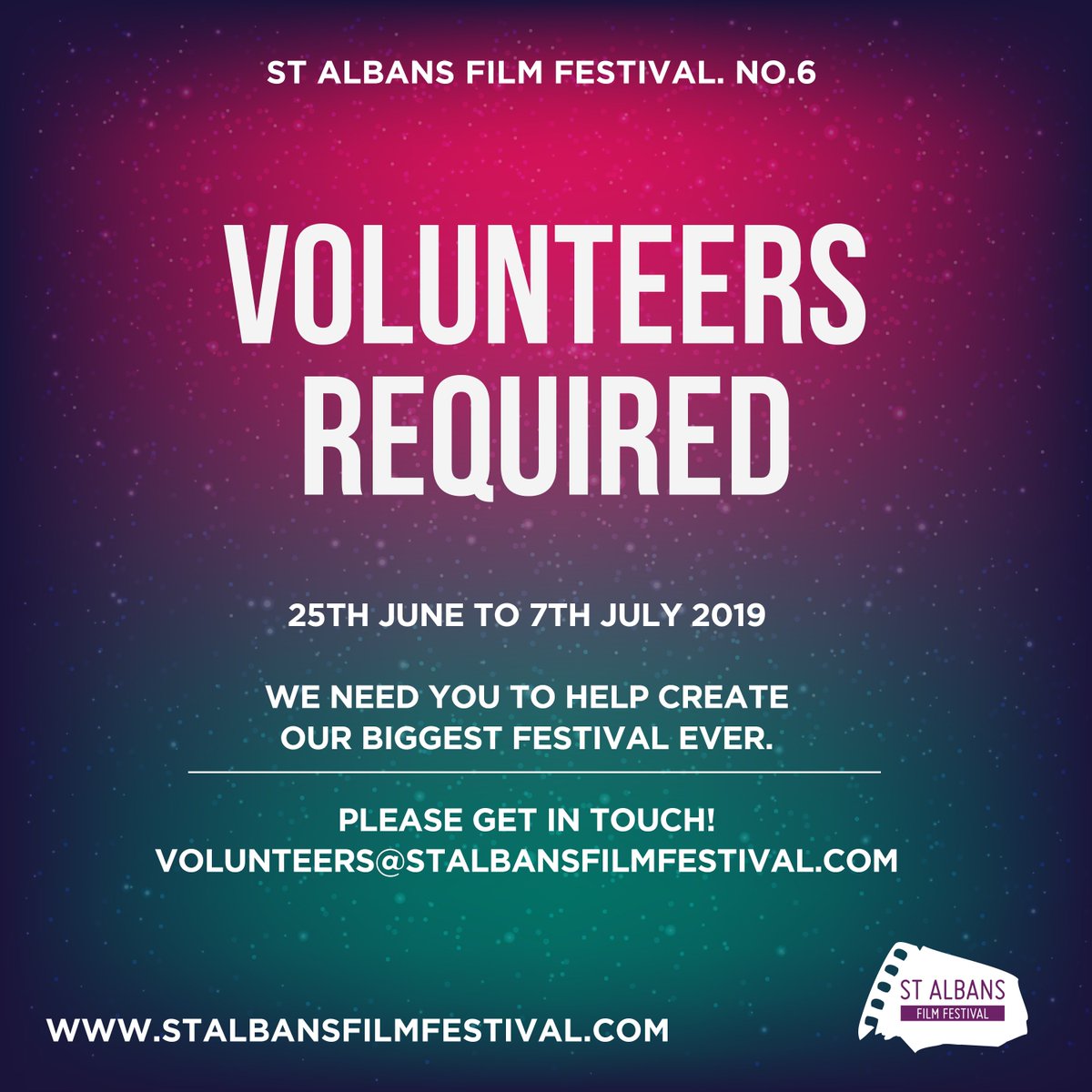We are looking for volunteers to help out with this year's film festival. If you fancy getting involved, then please get in touch.