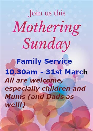 linthwaitech's tweet image. Mothering Sunday service tomorrow at 10.30 am. All are welcome!