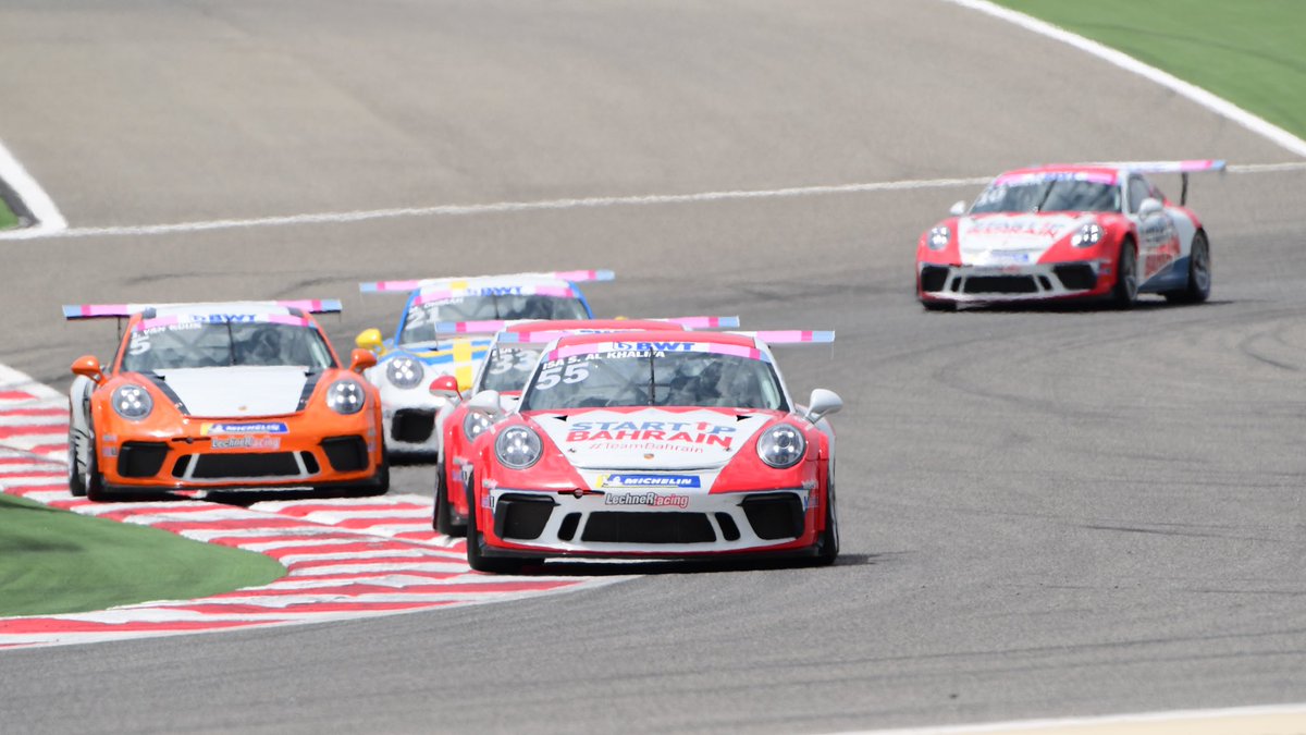 BAH_Int_Circuit's tweet photo. Master stroke by Berkay Besler as he claims victory at the first Porsche #GT3CCME race! https://t.co/qHAKtCOq1w