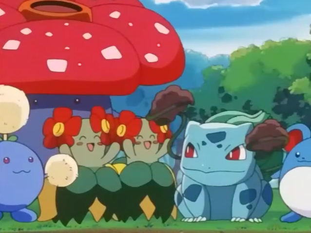 BulbaGanda's tweet photo. Ash's Bulbasaur solved a turf war between the pokemon at Oak's lab, made them make a new lake for everyone and taught them how to teamwork and live together in peace and almost died doing so. 
Tell me how Bulbasaur isn't the greatest Big Boss ever! https://t.co/q6Z8dM6khk