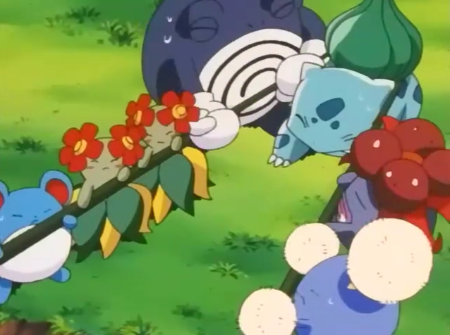 BulbaGanda's tweet photo. Ash's Bulbasaur solved a turf war between the pokemon at Oak's lab, made them make a new lake for everyone and taught them how to teamwork and live together in peace and almost died doing so. 
Tell me how Bulbasaur isn't the greatest Big Boss ever! https://t.co/q6Z8dM6khk